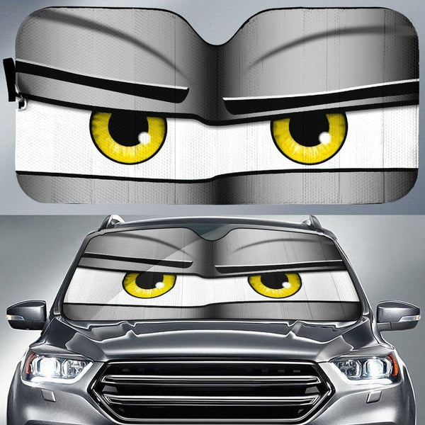 Suspicious Cartoon Eyes Car Sunshade - Customforcars - 2