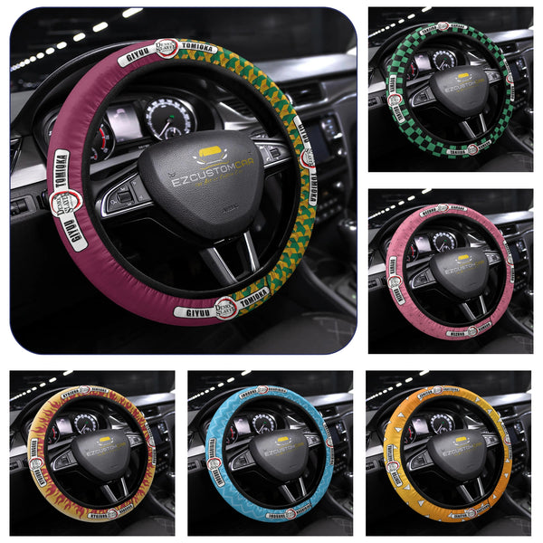 Elevate Your Driving with Demon Slayer Steering Wheel Cover - Comfort and Grip - EzCustomcar - 1