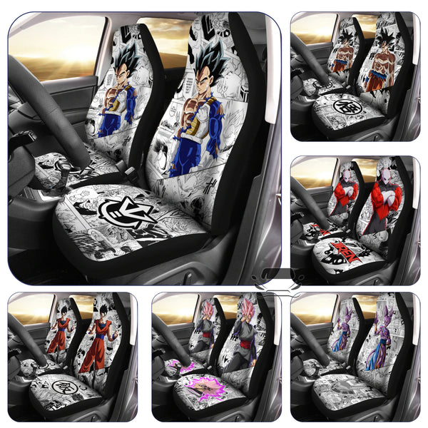 Dragon Ball Car Seat Covers Custom Manga mixed Anime - Universal Fit 2pcs - EzCustomcar - 1