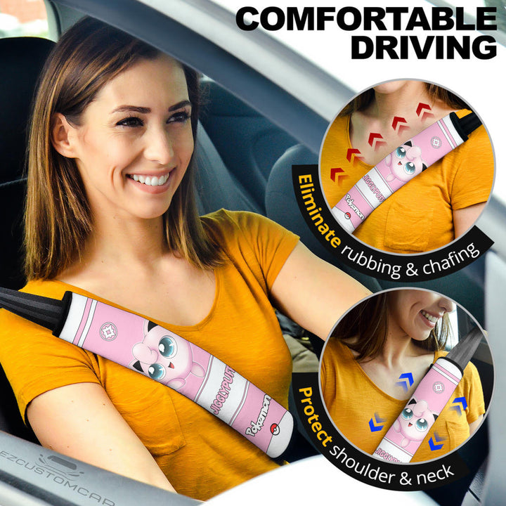 Jigglypuff Seat Belt cover - Custom Pokemon Gift Car Accessories - EzCustomcar - 3