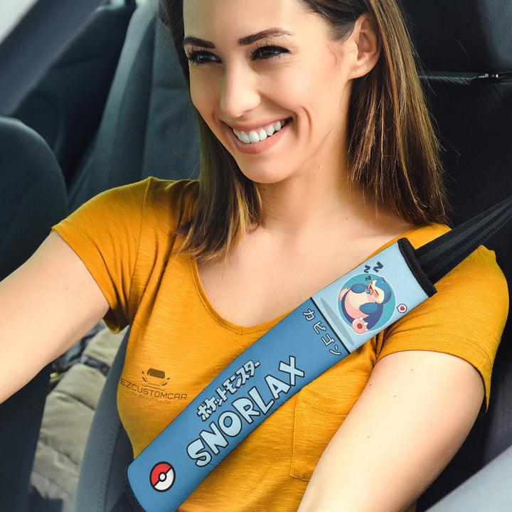 Snorlax Seat Belt cover - Custom Pokemon Gift Car Accessories - EzCustomcar - 1