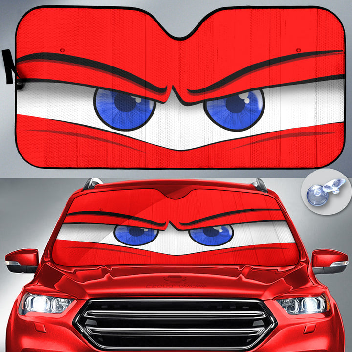 Lightning McQueen Cars Windshield Sunshade Angry Eyes - EzCustomcar - 1