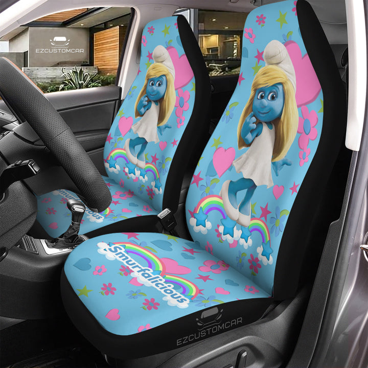 Smurfette Car Seat Covers Custom for Smurfs Car Decoration - EzCustomcar - 1