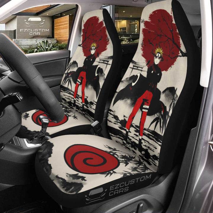 Naruto Characters Vintage Car Seat Covers Anime Mixed Antique Artwork - EzCustomcar - 4