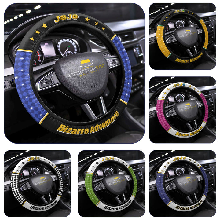 JJBA Anime Steering Wheel Cover - Universal Fit (15 Inch) - EzCustomcar - 1