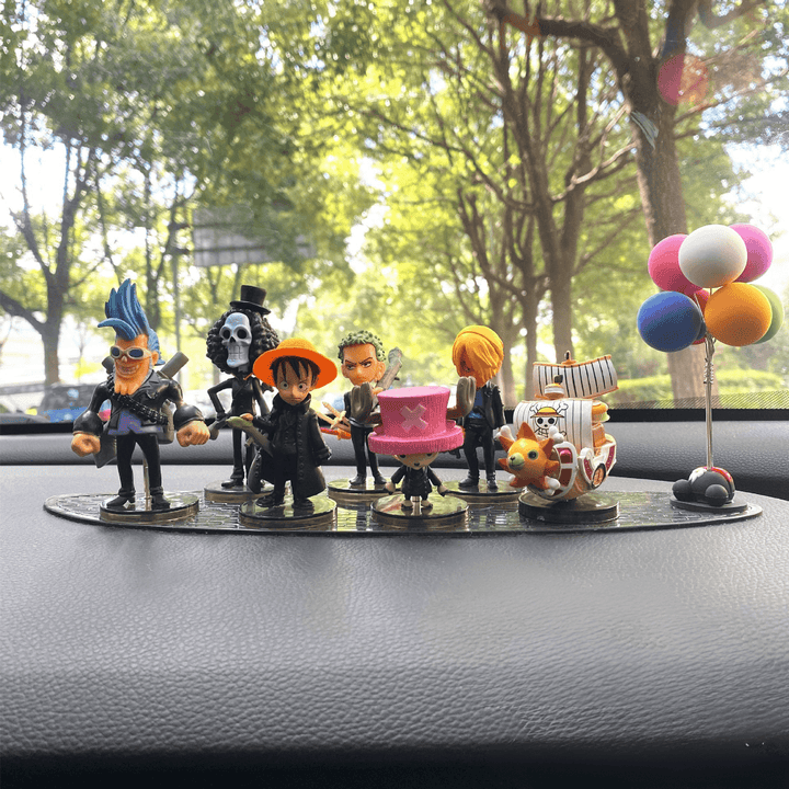 One Piece Luffy Team Figure Car Dashboard Ornament Decoration Anime Car Accessories - EzCustomcar - 1