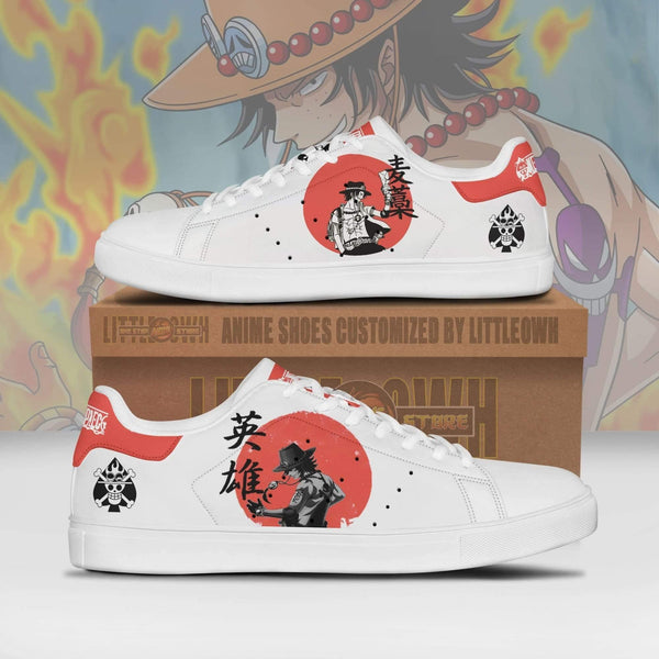 Portgas D. Ace Sneakers Custom 1Piece Anime Shoes - EZCustomcar - 1