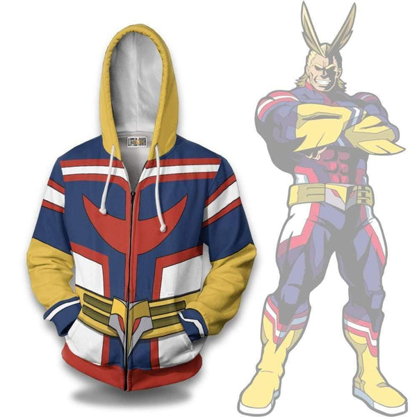 All Might Hoodie Cosplay Costume My Hero Academia Anime Unisex Casual 3D All Over Printed - EZCustomcar - 1