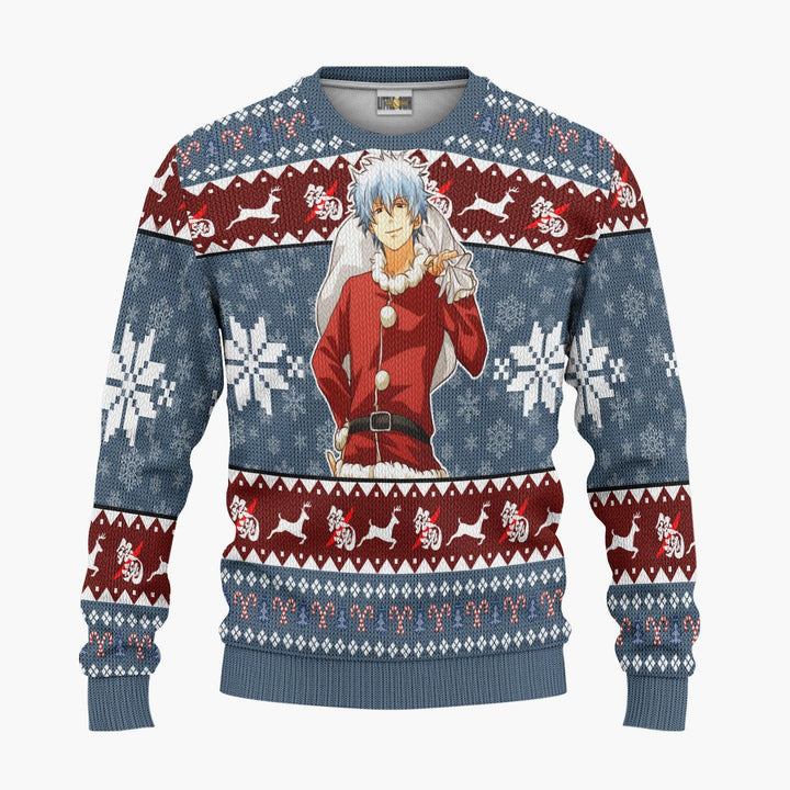 Gintama Ugly Christmas Sweater Sakata Gintoki - EzCustomcar - 3