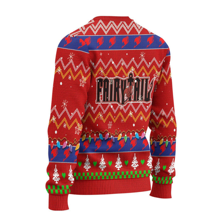 Fairy Tail Ugly Christmas Sweater Red - EzCustomcar - 3