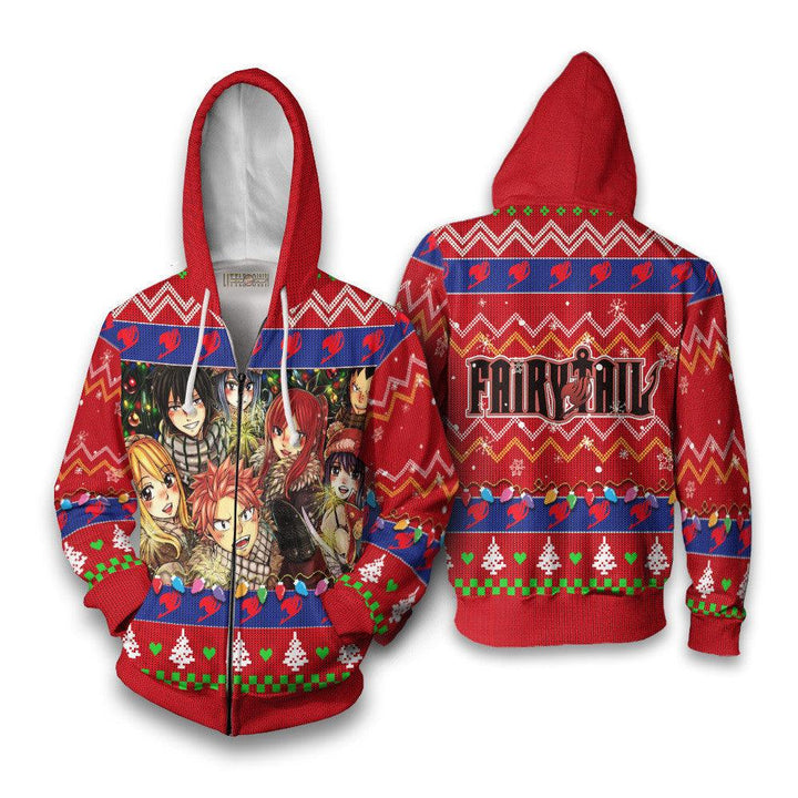 Fairy Tail Ugly Christmas Sweater Red - EzCustomcar - 4