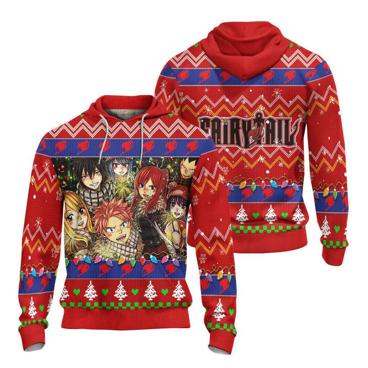 Fairy Tail Ugly Christmas Sweater Red - EzCustomcar - 5