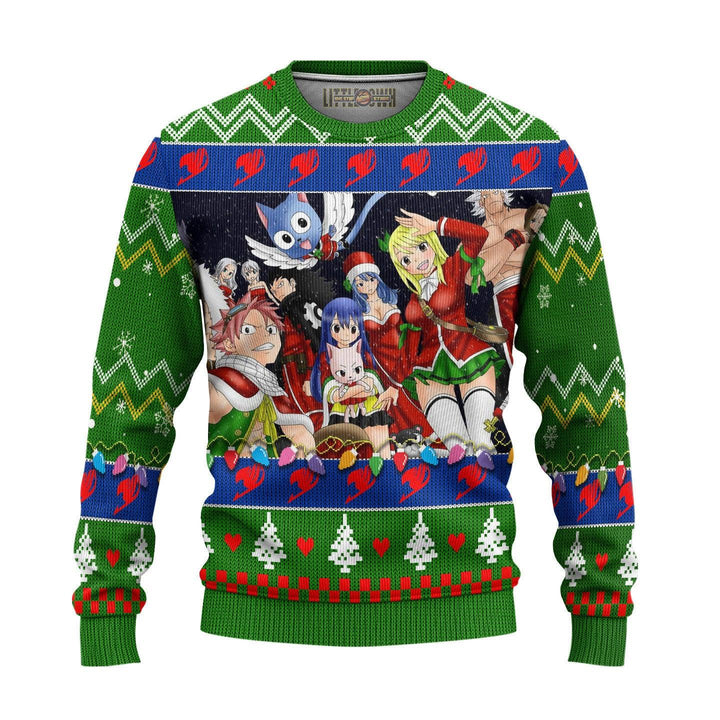 Fairy Tail Ugly Christmas Sweater Green - EzCustomcar - 2