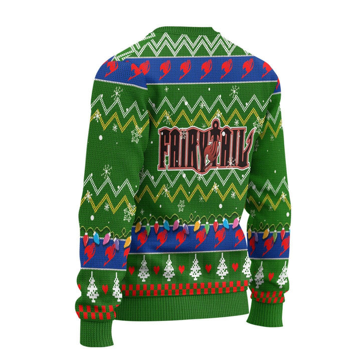 Fairy Tail Ugly Christmas Sweater Green - EzCustomcar - 3