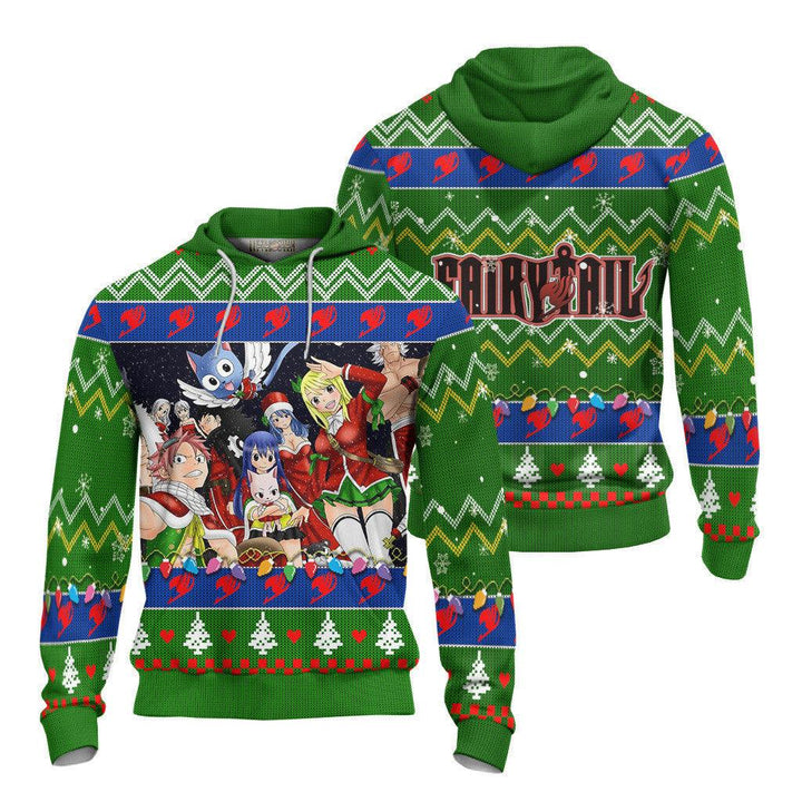 Fairy Tail Ugly Christmas Sweater Green - EzCustomcar - 4