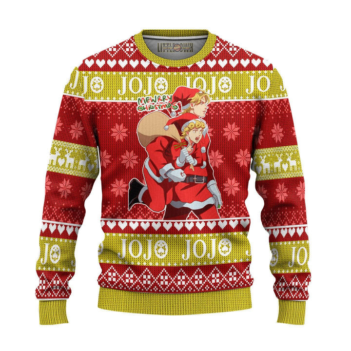 JoJo's Bizarre Adventure Dio x Giorno Ugly Christmas Sweater - EzCustomcar - 2
