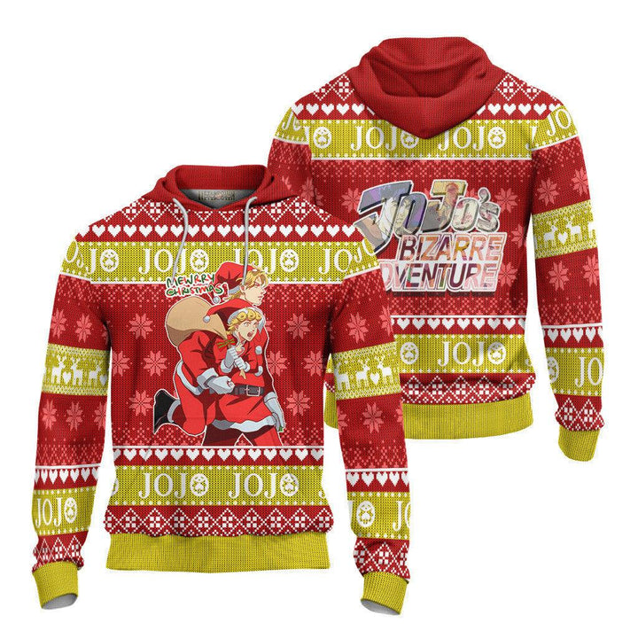 JoJo's Bizarre Adventure Dio x Giorno Ugly Christmas Sweater - EzCustomcar - 4