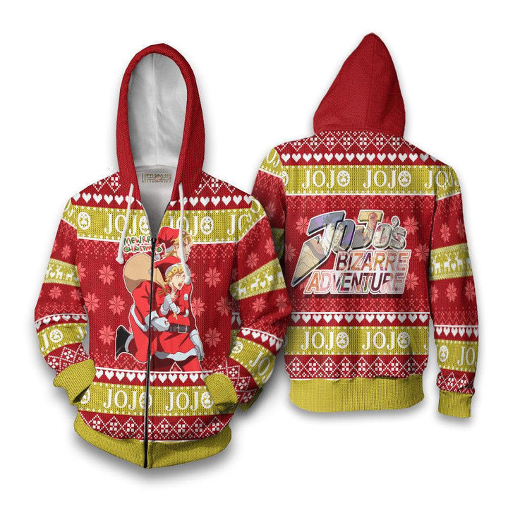 JoJo's Bizarre Adventure Dio x Giorno Ugly Christmas Sweater - EzCustomcar - 5