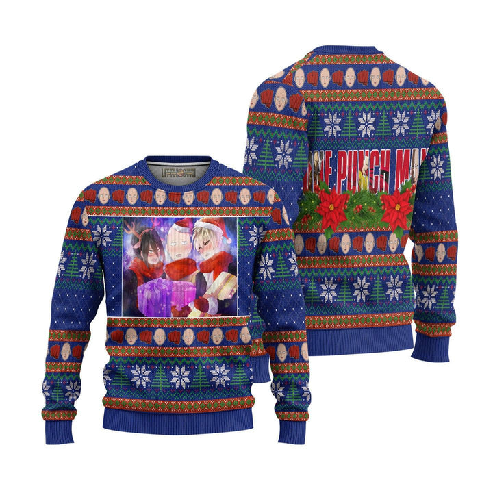 One Punch Man Characters Ugly Christmas Sweater - EzCustomcar - 1