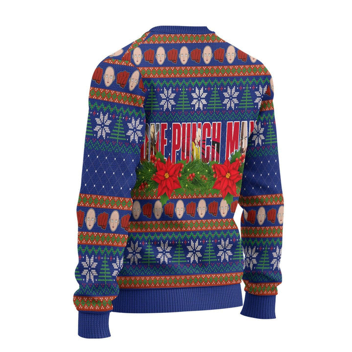 One Punch Man Characters Ugly Christmas Sweater - EzCustomcar - 3