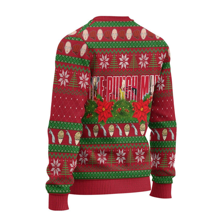 One Punch Man Saitama x Genos Ugly Christmas Sweater - EzCustomcar - 3