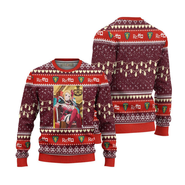 Re Zero Priscilla Ugly Christmas Sweater - EzCustomcar - 1
