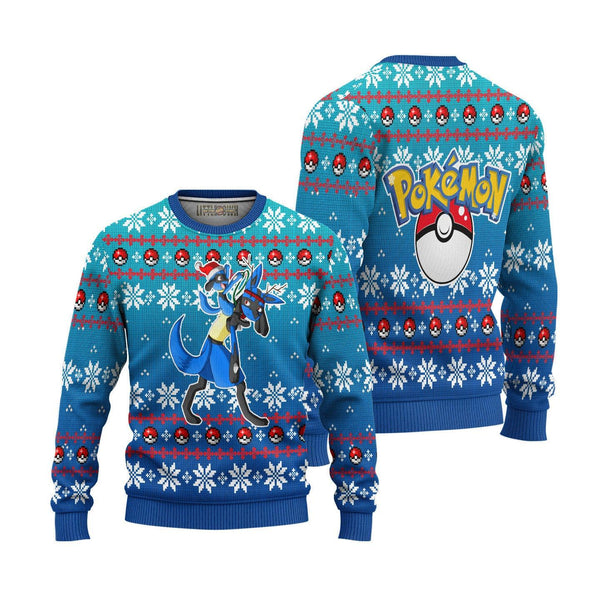 Lucario Pokemon Ugly Christmas Sweater - EzCustomcar - 1