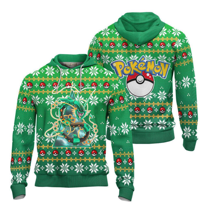 Rayquaza Pokemon Ugly Christmas Sweater - EzCustomcar - 4