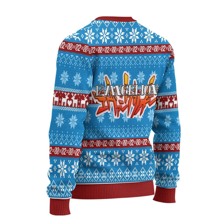 Neon Genesis Evangelion Rei Ugly Christmas Sweater - EzCustomcar - 3