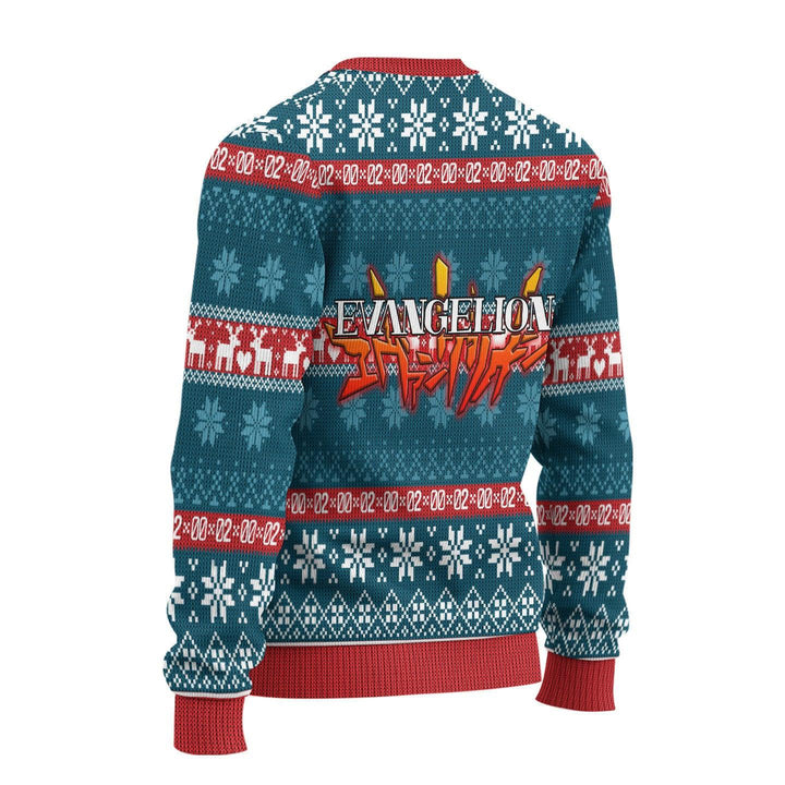 Neon Genesis Evangelion Knitted Ugly Christmas Sweater - EzCustomcar - 3