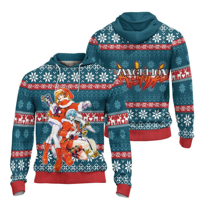 Neon Genesis Evangelion Knitted Ugly Christmas Sweater - EzCustomcar - 4