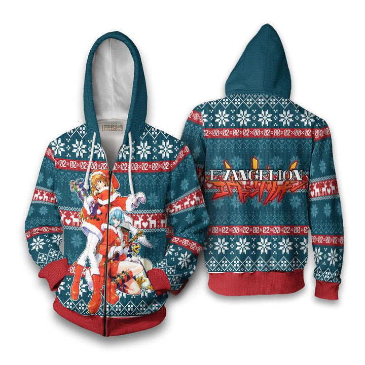 Neon Genesis Evangelion Knitted Ugly Christmas Sweater - EzCustomcar - 5