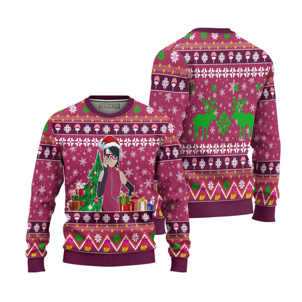 Sarada Boruto Naruto Ugly Christmas Sweater - EzCustomcar - 1