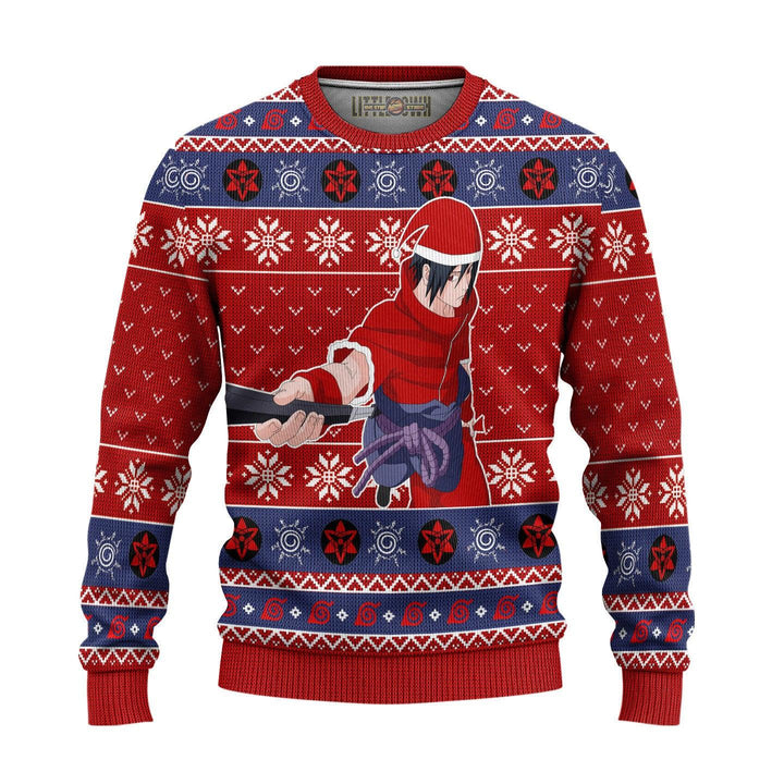 Naruto Sasuke Mangekyo Sharingan Ugly Christmas Sweater - EzCustomcar - 2