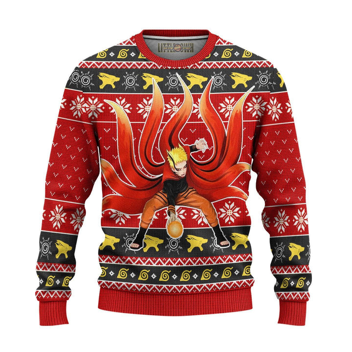 Naruto Baryon Mode Knitted Ugly Christmas Sweater - EzCustomcar - 2