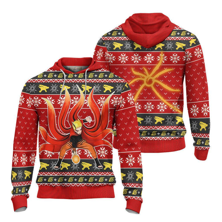 Naruto Baryon Mode Knitted Ugly Christmas Sweater - EzCustomcar - 4