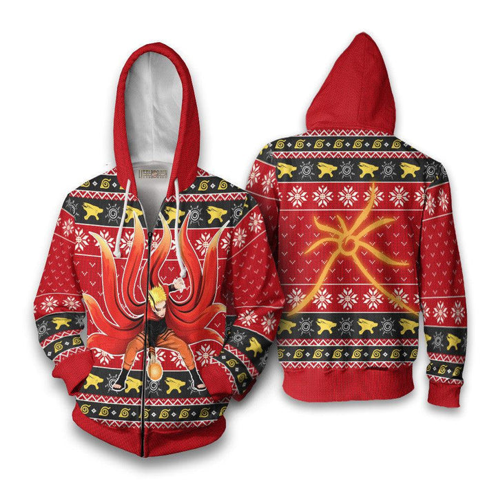 Naruto Baryon Mode Knitted Ugly Christmas Sweater - EzCustomcar - 5