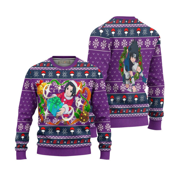Naruto Sasuke Teen Ugly Christmas Sweater - EzCustomcar - 1
