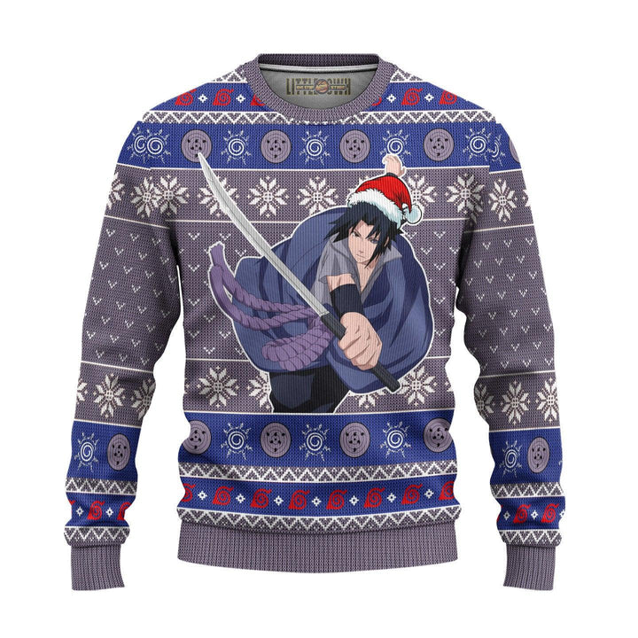 Naruto Sasuke Rinnegan Ugly Christmas Sweater - EzCustomcar - 2