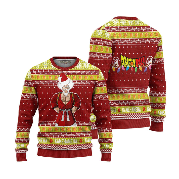 Dragon Ball Ugly Christmas Sweater Mr Satan - EzCustomcar - 1