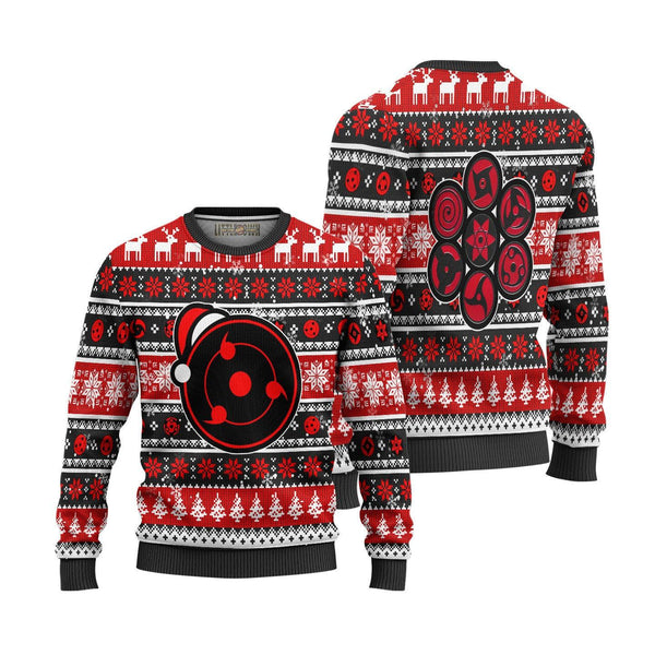 Naruto Mangekyou Sharingan Ugly Christmas Sweater - EzCustomcar - 1