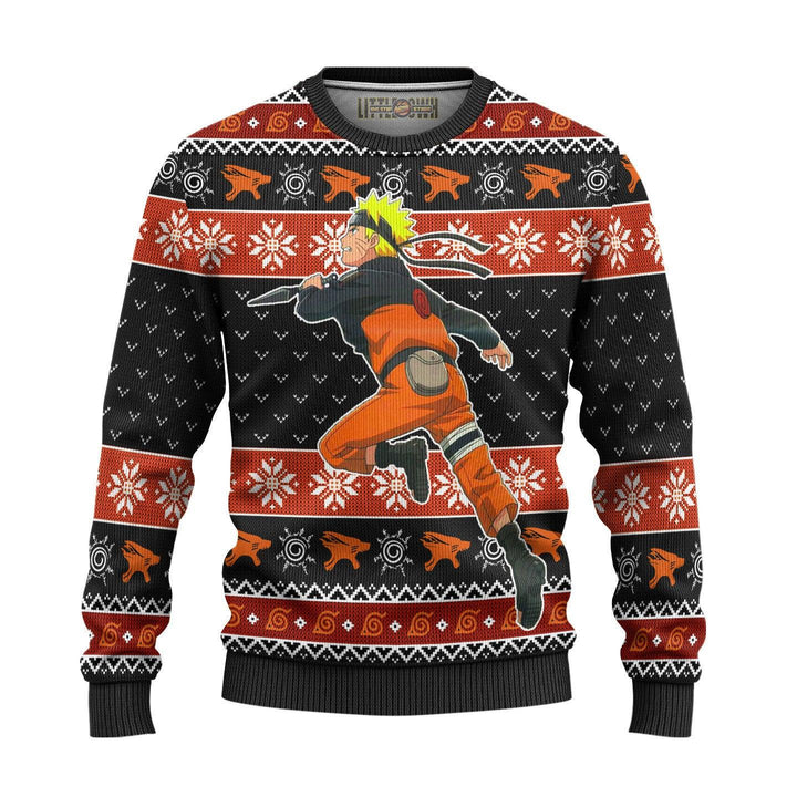 Naruto Uzumaki Running Knitted Ugly Christmas Sweater - EzCustomcar - 2