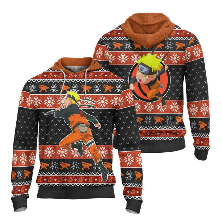Naruto Uzumaki Running Knitted Ugly Christmas Sweater - EzCustomcar - 4