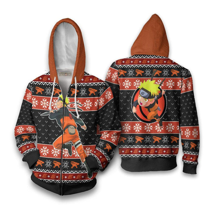Naruto Uzumaki Running Knitted Ugly Christmas Sweater - EzCustomcar - 5