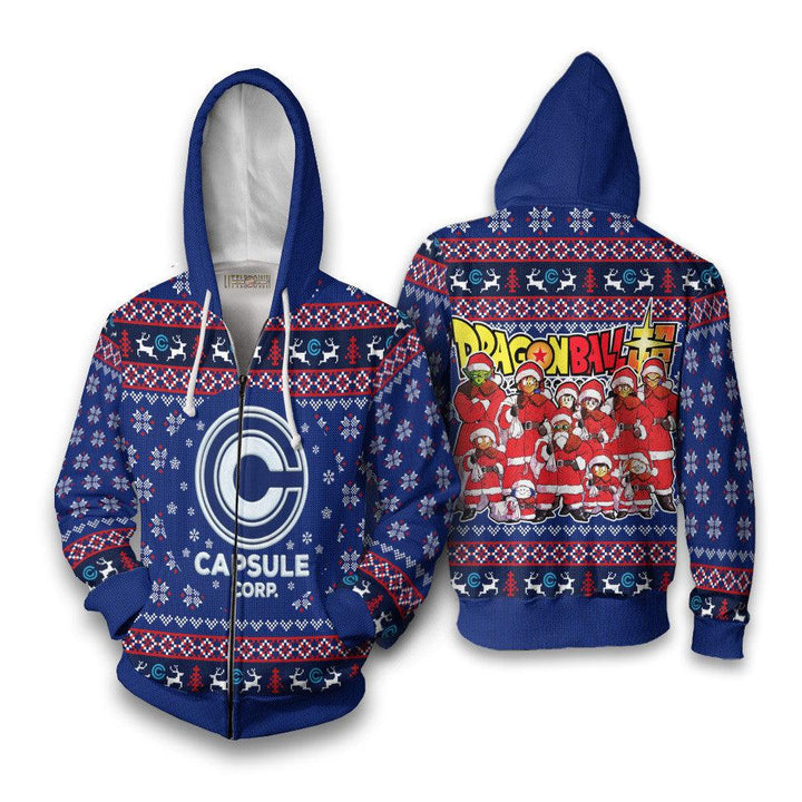 Capsule Corp Dragon Ball Ugly Christmas Sweater - EzCustomcar - 5