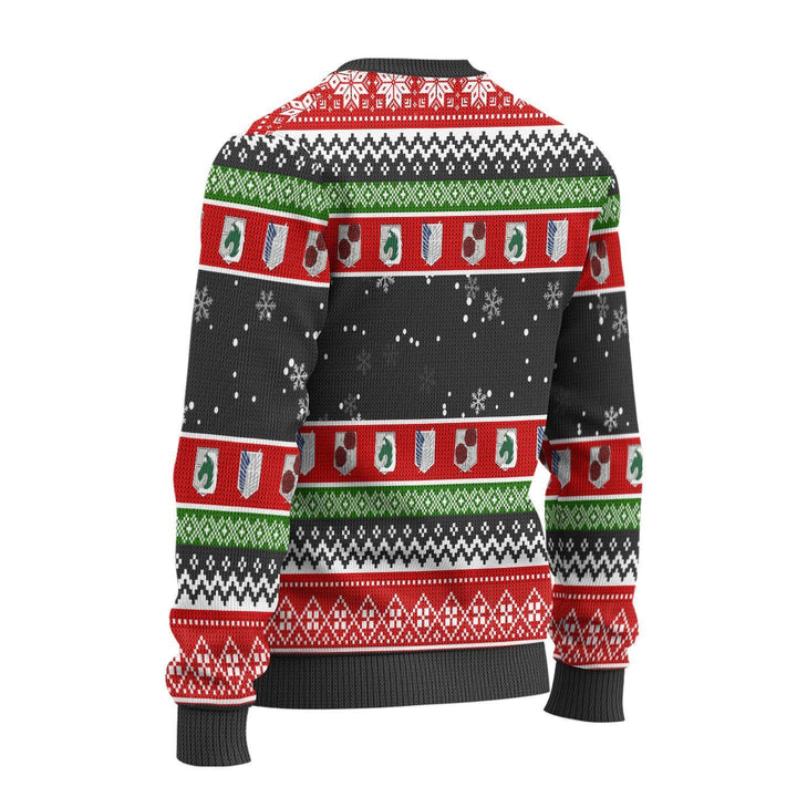 Attack On Titan Titans Ugly Christmas Sweater - EzCustomcar - 3