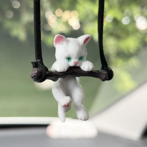 Cute Cat Rearview Mirror Accessories, Funny Car Ornament, Car Decoration Accessories - EzCustomcar - 1