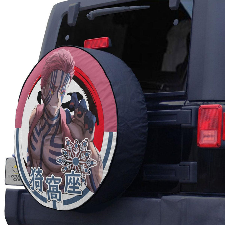 Akaza Spare Tire Cover Custom Demon Slayer Anime Car Accessories - EzCustomcar - 2