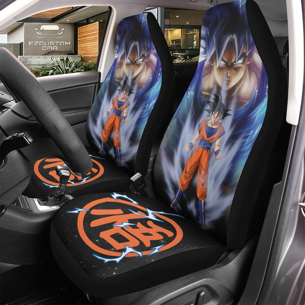 Goku Ultra Instinct Car Seat Covers Custom Dragon Ball Anime Car Accessories - EzCustomcar - 1