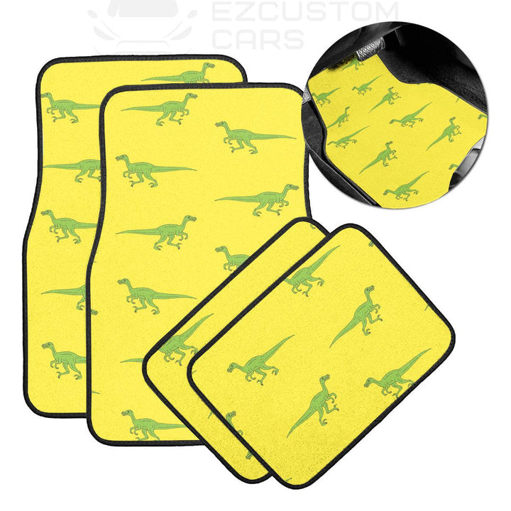Cute Velociraptor Pattern Car Floor Mats Custom Dinosaur Car Accessories - EzCustomcar - 2
